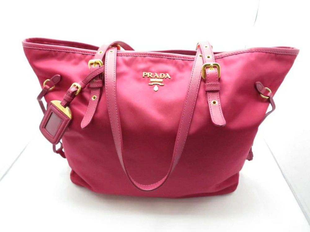 Prada bag tote calfskin pink